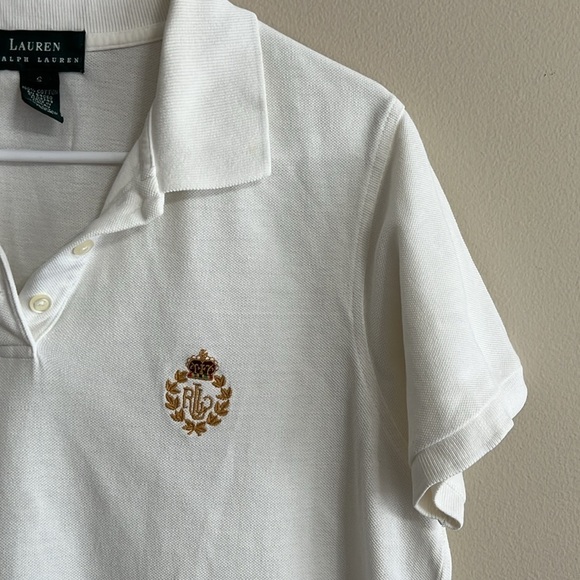 Bundle of Two Vintage Ralph Lauren White Blue Chest Crest Logo Short Sleeve Polo - Picture 9 of 13